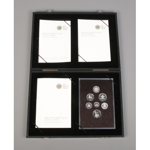 659 - The Royal Mint 2008 UK Coinage Emblems of Britain Silver Proof Collection