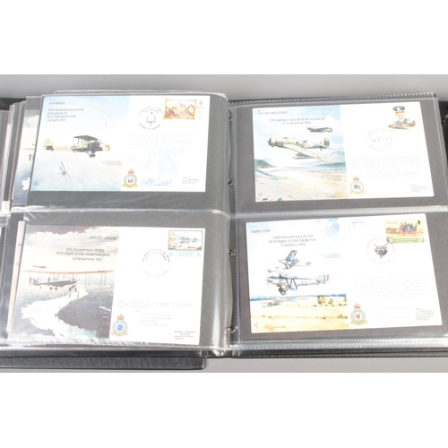 154 - Three albums containing a mixed collection of first day covers with both signed and unsigned limited... 