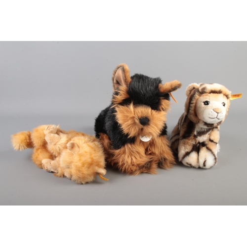 159 - A collection of three Steiff Bears, CE Marked: Steiff Billy Tiger 084102 Size 20cm, Steiff Herkules ... 