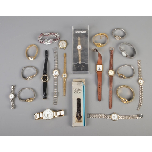 188 - A collection of ladies assorted wristwatches to include Sekonda, Citron, Montine, Medici Gold, Citiz... 