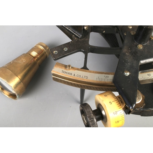 197 - Vintage Japanese Navy Sextant, Tamaya & Co Ltd of Tokyo No.5169, comes with a spare sighting scope