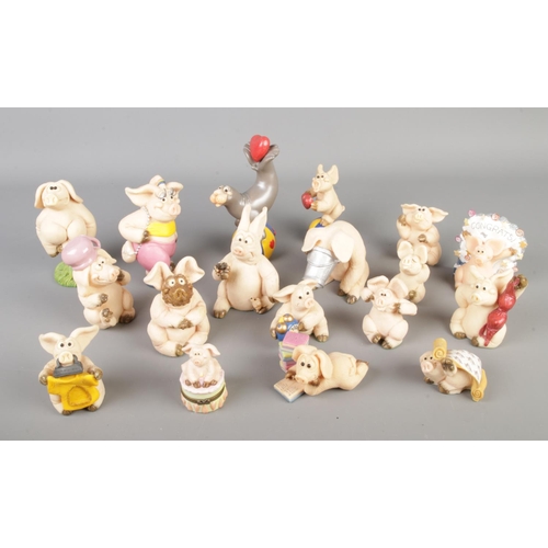 200 - A large collection of Piggin' figures