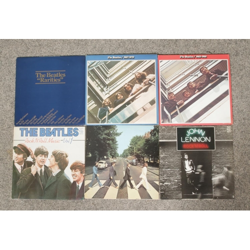 203 - The Beatles; Six albums, including Abbey Road, 1962-1966, 1967-1970 and John Lennon Rock 'N' Roll.