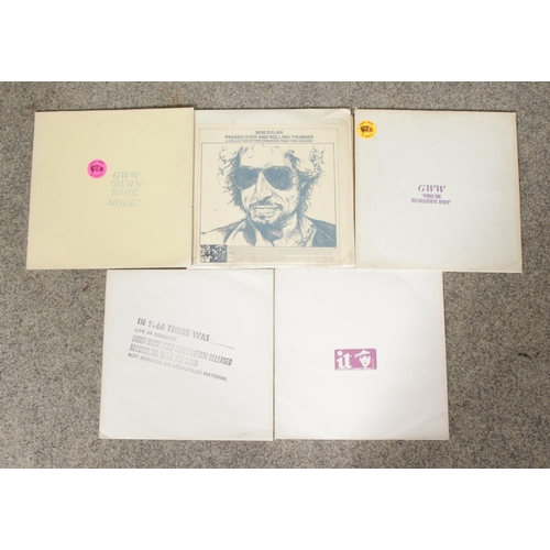 205 - Bob Dylan; a collection of GWW (Great White Wonder) and Bootleg vinyl. To include 'While the Establi... 