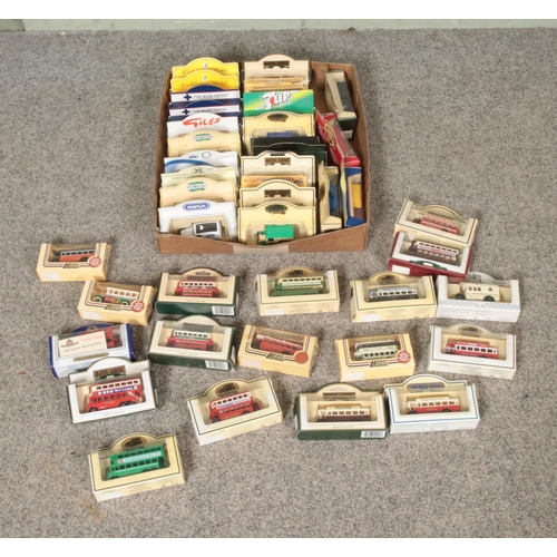 263 - Two boxes of assorted diecast vehicles to include Lledo, Days Gone, Castlehouse Models, etc.