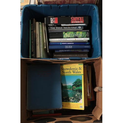 275 - Four boxes of assorted mostly non-fiction books to include Religious texts, travel guides, artist sp... 