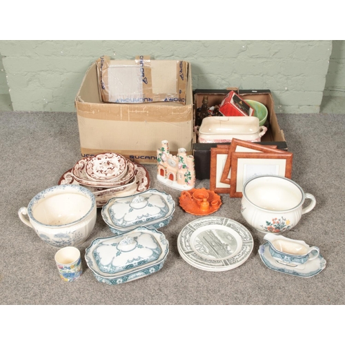 292 - A quantity of ceramics including Mason's Brown Velvet pattern, Burleigh Ware Haddon, Wedgwood and ot... 