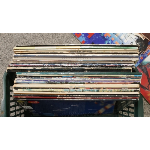 332 - Four boxes of LP records. Includes Paul McCartney, Meatloaf, Abba etc.