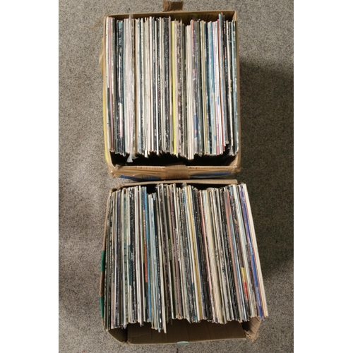 336 - A box of approximately 180 vinyl records, 70-90s rock, pop and dance records including John Lennon 