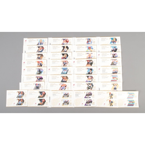 5 - The Royal Mail; a large collection of London 2012 Team GB Gold Medal Winners mint stamps on sheets. ... 