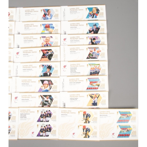 5 - The Royal Mail; a large collection of London 2012 Team GB Gold Medal Winners mint stamps on sheets. ... 