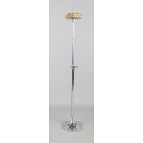 70 - An early Twentieth Century chrome adjustable hat stand, stamped 'Perry' to adjustable nut. Maximum h... 