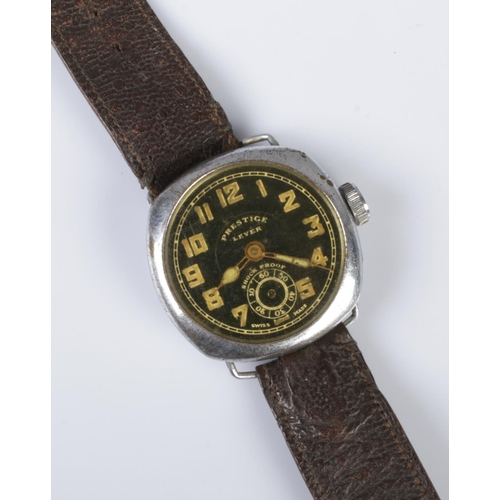 547 - A gents Prestige Lever wristwatch featuring subsidiary second dial on leather strap.