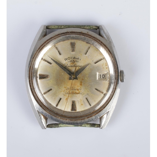 567 - A gents Rotary automatic stainless steel wrist watch.