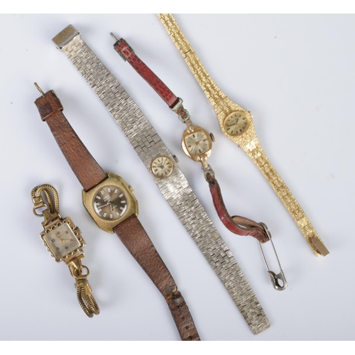 570 - A collection of ladies wristwatches to include Blumus 15 Rubis rolled gold, Everite, Timex, Oris Sup... 