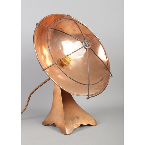 75 - An industrial copper desk lamp, bearing 'Magnet' label.