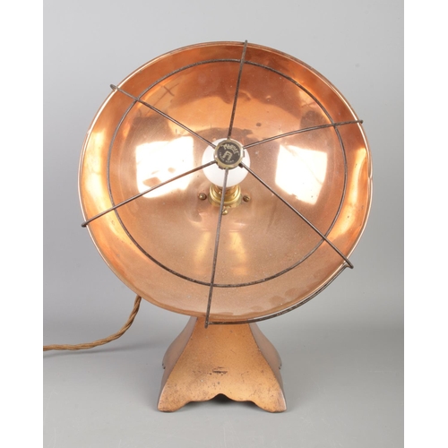 75 - An industrial copper desk lamp, bearing 'Magnet' label.