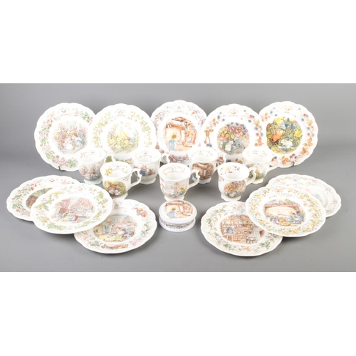 93 - A collection of Royal Doulton Brambly Hedge Ceramics including plates, cups and trinket box.