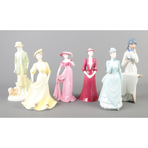 94 - A collection of Coalport and other figurines including Stephanie, Cheryl, Davina etc