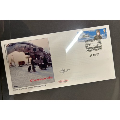 147 - An album of Concorde related first day covers including signed examples, 32 in total.