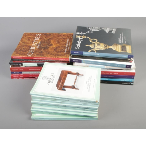 203 - Box of 30 auction catalogues, including 1986-1988 Christie's London catalogues and 1994-2008 Christi... 