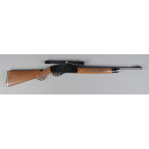 127 - A Crosman 766 .177 calibre American repeating air rifle fitted with BSA 4x20 scope. CANNOT POST.