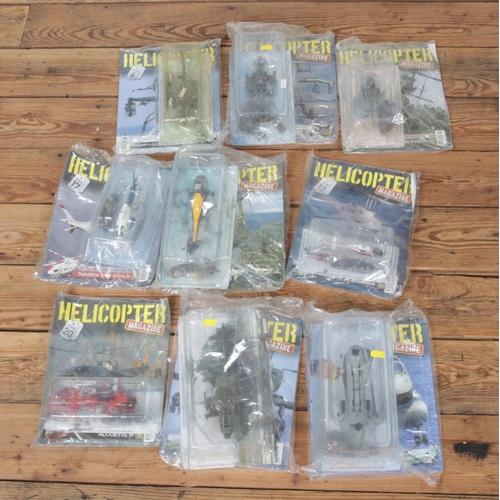 232 - A collection of nine Helicopter Magazine issues including model planes, all unopened