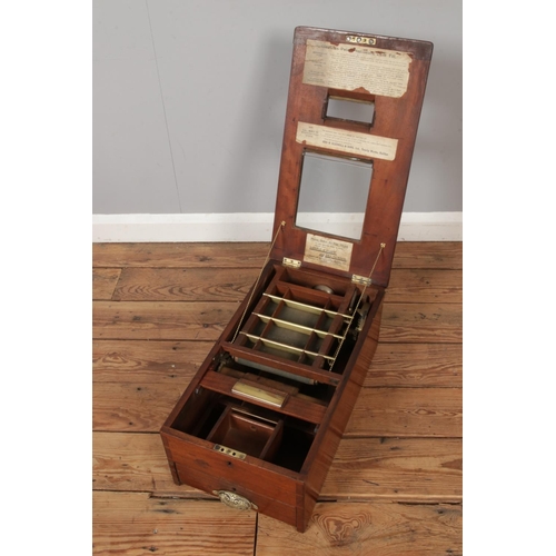 269 - Early 20th Century Gledhill & Sons Cash Till, mahogany cased with hinged top opening to reveal inner... 