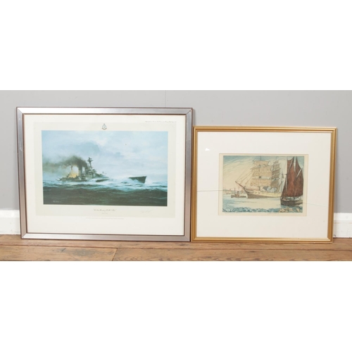 294 - Two signed Nautical prints; After James Lewis-Stant 'Falmouth for Orders', signed in pencil by the a... 