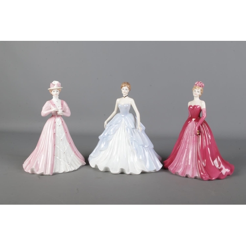 414 - Three Coalport Limited Edition Large Figures: Emily, Evening At The Opera and Evening Elegance (all ... 