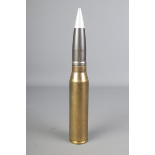 428 - A 30mm rarden cannon round, this is a real inert drill round used in scimitar and similar armoured c... 