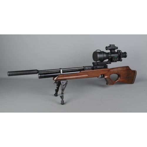 432 - A Weihrauch HW 100, 5.5mm/0.22 cal air rifle with ATN MK 390 Paladin night vision scope. CANNOT POST