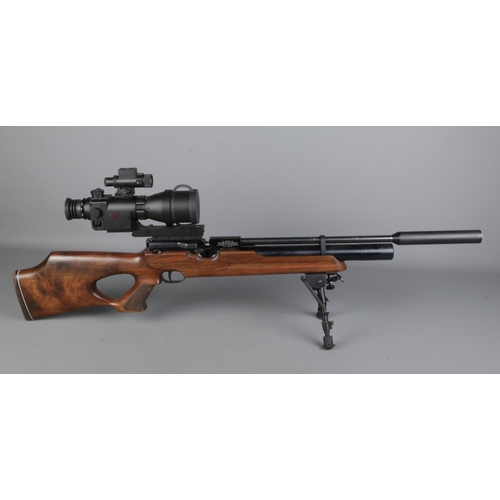 432 - A Weihrauch HW 100, 5.5mm/0.22 cal air rifle with ATN MK 390 Paladin night vision scope. CANNOT POST