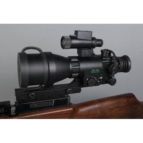 432 - A Weihrauch HW 100, 5.5mm/0.22 cal air rifle with ATN MK 390 Paladin night vision scope. CANNOT POST