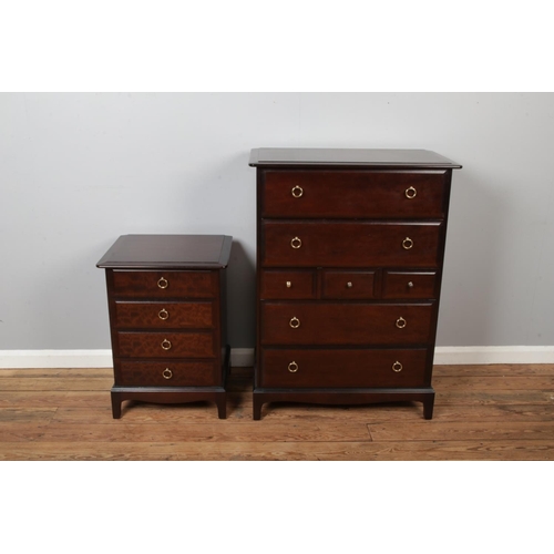 438 - Vintage Stag Minstrel 7 Drawer and Bedside 4 Drawer Mahogany Chest.