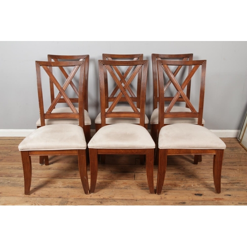 449 - A set of six mahogany dining chairs