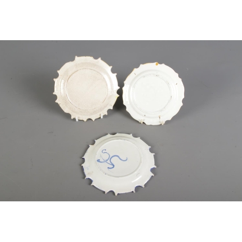 140 - Three small Italian Faience dishes. One painted for San Remo, one for Ricordo Di Firenze and the oth... 