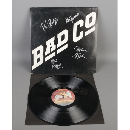 155 - A Bad Company Autographed LP Vinyl Record, signed on sleeve.