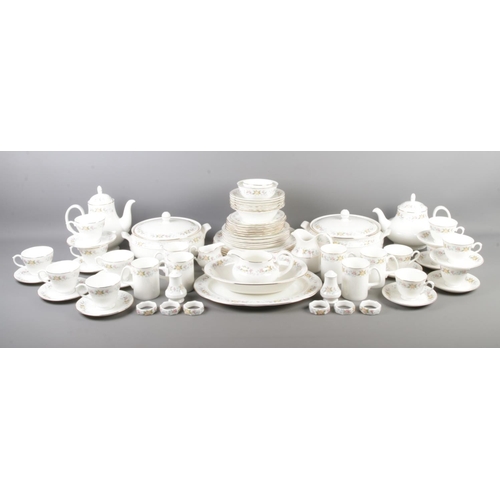 16 - A comprehensive Staffordshire bone china dinner service, in the Mayfair design. Contains tea and cof... 