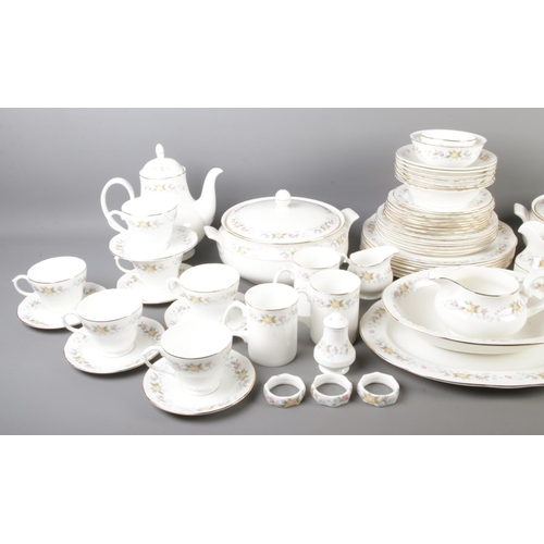 16 - A comprehensive Staffordshire bone china dinner service, in the Mayfair design. Contains tea and cof... 