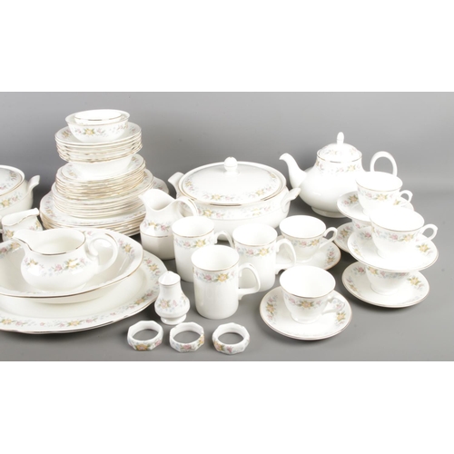 16 - A comprehensive Staffordshire bone china dinner service, in the Mayfair design. Contains tea and cof... 