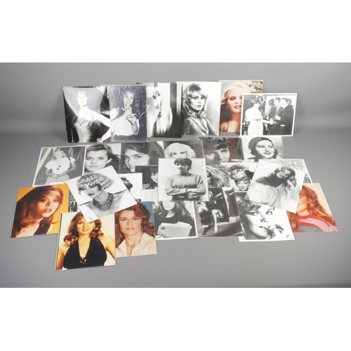 172 - A collection of vintage photographs depicting glamour and publicity shots of varying actress's to in... 