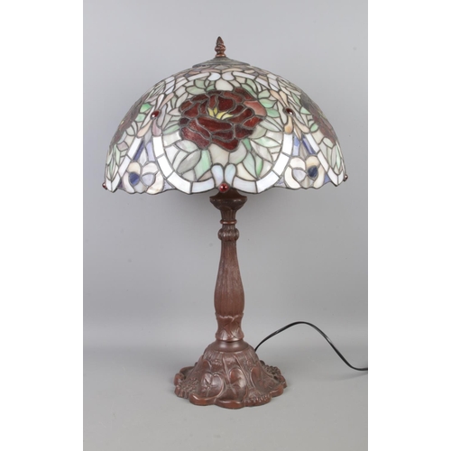 32 - A large tiffany style table lamp.

Hx62cm