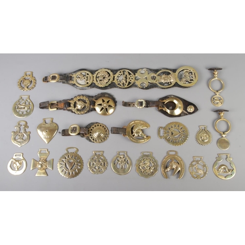 35 - A collection of horse brasses including jubilee examples