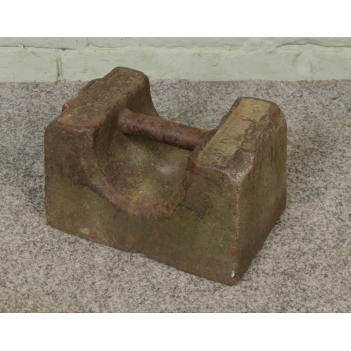 276 - A vintage 56 Lbs J.MIDDLETON Cast Iron Weight.