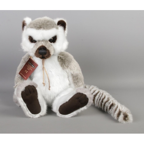 57 - A Charlie Bears jointed teddy bear, Bandit the Ring Tailed Lemur CB141472, exclusively designed by I... 