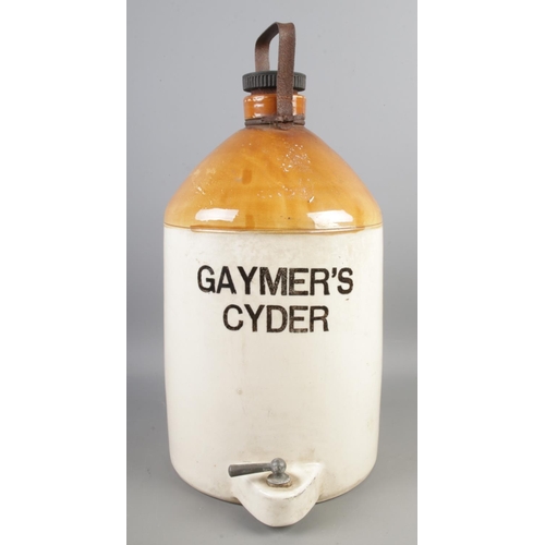 7 - A Gaymer's glazed stoneware two gallon cider flagon.