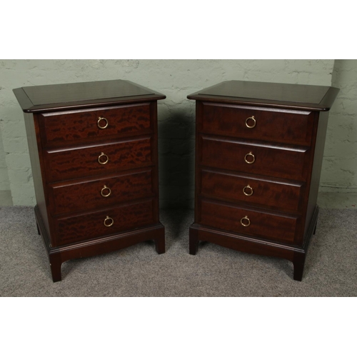 434 - A pair of Stag Minstrel four drawer bedside drawers