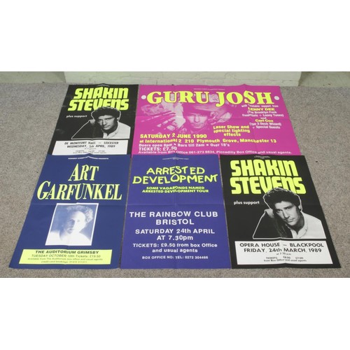 150 - A collection of vintage music concert posters, including 