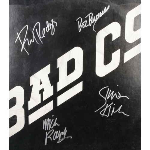 155 - A Bad Company Autographed LP Vinyl Record, signed on sleeve.